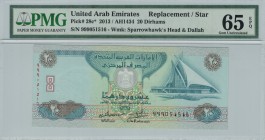 United Arab Emirates - 20 Dirhams - PMG 65EPQ - (2013) Replacement/Star SN 999051516