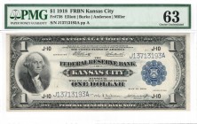 United States - 1$ - 1918 - Kansas City - PMG 63 - Fr#738