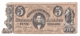 United States - Richmond - 5 Dollars - (1861)