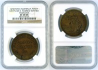 Australia - TASMANIA - 1 penny token ND (1863) - NGC XF-45