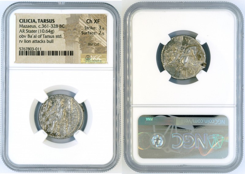 Cilicia - Tarsus - AR Stater - Mazaeus - c.361-328 BC - NGC CHOICE XF. 10.64g, C...