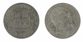 Danish West India - 20 cents 1859