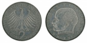 Germany - 2 Deutsche Mark - Max Planck - 1958-D