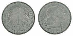 Germany - 2 Deutsche Mark - Max Planck - 1958-F