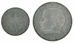 Germany - 2 Deutsche Mark - Max Planck - 1958-J