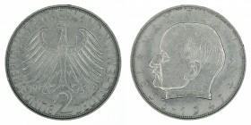 Germany - 2 Deutsche Mark - Max Planck - 1959-F