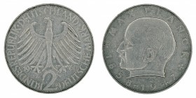 Germany - 2 Deutsche Mark - Max Planck - 1960-D