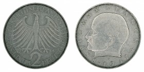 Germany - 2 Deutsche Mark - Max Planck - 1960-F