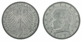 Germany - 2 Deutsche Mark - Max Planck - 1966-F