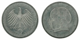 Germany - 2 Deutsche Mark - Max Planck - 1966-J