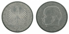 Germany - 2 Deutsche Mark - Max Planck - 1968-F