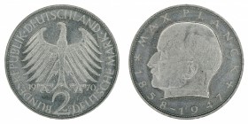 Germany - 2 Deutsche Mark - Max Planck - 1970-G