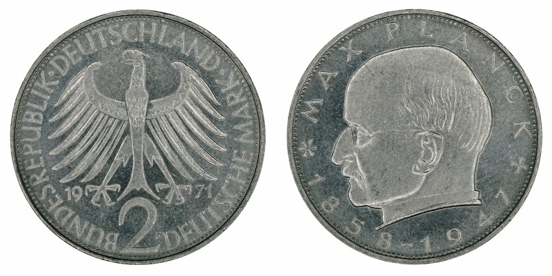 Germany - 2 Deutsche Mark - Max Planck - 1971-F