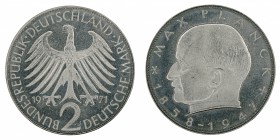 Germany - 2 Deutsche Mark - Max Planck - 1971-J