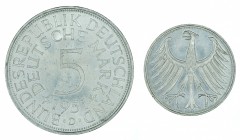 Germany - 5 Deutsche Mark - Silver - 1951-D