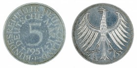Germany - 5 Deutsche Mark - Silver - 1951-F