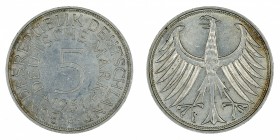 Germany - 5 Deutsche Mark - Silver - 1951-G