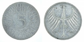 Germany - 5 Deutsche Mark - Silver - 1956-F
