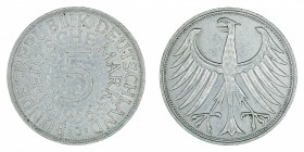 Germany - 5 Deutsche Mark - Silver - 1956-J