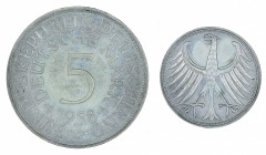 Germany - 5 Deutsche Mark - Silver - 1958-D