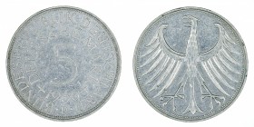 Germany - 5 Deutsche Mark - Silver - 1960-D