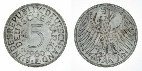 Germany - 5 Deutsche Mark - Silver - 1960-F