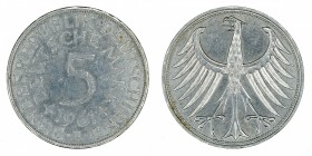 Germany - 5 Deutsche Mark - Silver - 1961-J