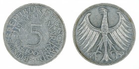 Germany - 5 Deutsche Mark - Silver - 1964-J
