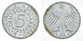 Germany - 5 Deutsche Mark - Silver - 1965-F