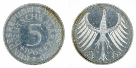 Germany - 5 Deutsche Mark - Silver - 1965-J