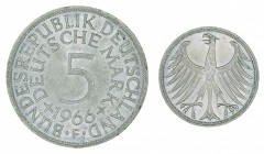 Germany - 5 Deutsche Mark - Silver - 1966-F