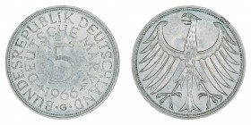 Germany - 5 Deutsche Mark - Silver - 1966-G