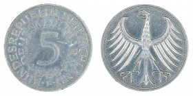 Germany - 5 Deutsche Mark - Silver - 1968-F