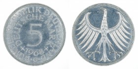 Germany - 5 Deutsche Mark - Silver - 1968-G