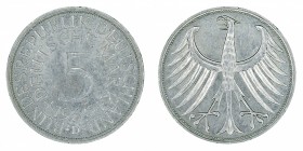Germany - 5 Deutsche Mark - Silver - 1969-D