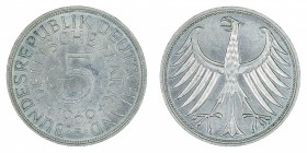 Germany - 5 Deutsche Mark - Silver - 1969-F