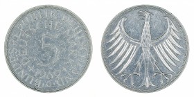 Germany - 5 Deutsche Mark - Silver - 1969-G