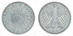 Germany - 5 Deutsche Mark - Silver - 1970-F