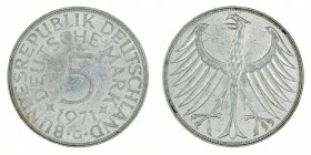 Germany - 5 Deutsche Mark - Silver - 1971-G