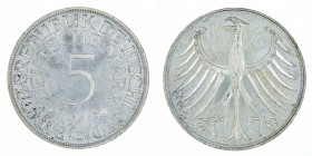 Germany - 5 Deutsche Mark - Silver - 1973-G