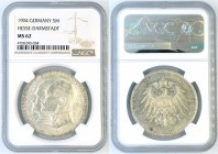 Germany - Hesse-Darmstadt - 5 Mark 1904 - NGC MS-62