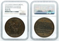 Germany - Reformation Anneversary Bronze Medal - NGC MS63 BN - 1717 - יהוה