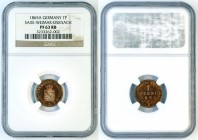 Germany - Saxe-Weimar-Eisenach - 1 Pfennig 1865-A - PROOF - NGC PF63RB