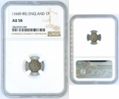 Great Britain - 1 penny 1660-85 - NGC AU-58