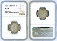 Great Britain - 1 shilling 1866 (die 13) - NGC AU-58