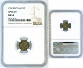 Great Britain - 2 pence 1698 - NGC AU-58