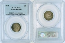 Great Britain - 6 pence 1879 - PCGS MS-64