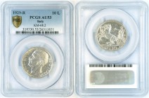 Italy - 10 Lire 1929-R - PCGS AU-53