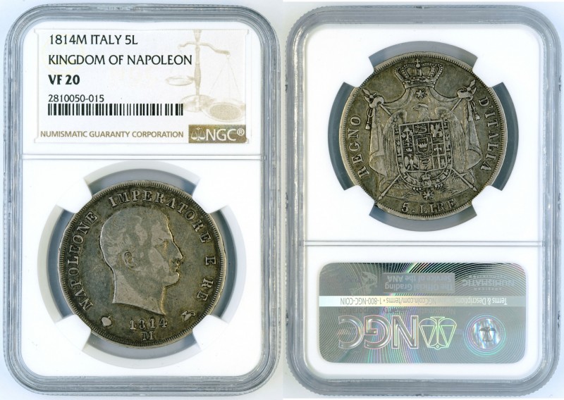 biddr - Klondike, Auction 1, lot 1155. Italy - Kingdom of Napoleon - 5 ...