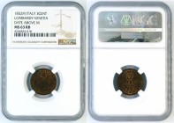 Italy - Lombardy-Venetia - 3 Centesimi 1852-M - NGC MS-63 RB